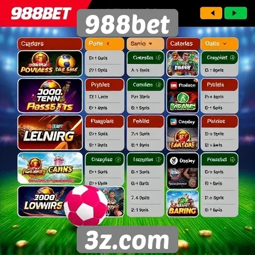 Análise das opções de jogos na 988bet